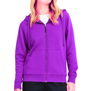 Sweat à capuche zippé en molleton de coton coupe classique pour femme, personnalisé, hiver/automne, coupe-vent, décontracté, respirant, séchage rapide, imprimé sur le devant - Product Image 1