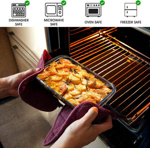 Bandeja Rectangular Profunda para Hornear Pasta y Lasagna, Calidad Premium, Apta para Horno y Lavavajillas, Cazuela de Gres con Tapa - Product Image 3