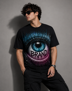 T-shirt Eyre Sports Wear personnalisé avec impression DTG, style vintage tendance, coupe courte, 100% coton, unisexe, confortable. - Product Image 4