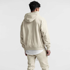 เสื้อฮู้ดซิปแบบสั่งทำพิเศษ ผ้าฝ้าย 100% สำหรับผู้ชายและผู้หญิง ไซส์พลัส ทรงบ็อกซี่ ไหล่ตก ตัดสั้น หนา เหมาะสำหรับฤดูหนาว - Product Image 6