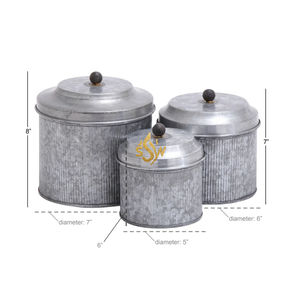 Recipiente Metálico Galvanizado de Excelente Calidad, Caja de Almacenamiento Hecha a Mano, Tamaño Personalizado para Uso en el Hogar, Hotel y Cocina - Product Image 5