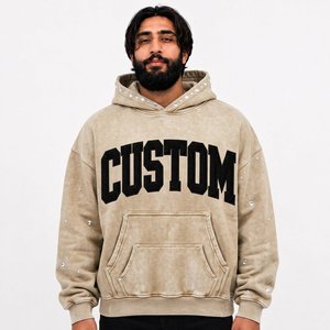 Fabricante de sudaderas con capucha personalizadas al por mayor para hombre, de invierno, de algodón 100% de alto gramaje, forro polar, estilo digital, corte holgado, streetwear, 2 piezas, suministro de marca para EE. UU. - Product Image 4