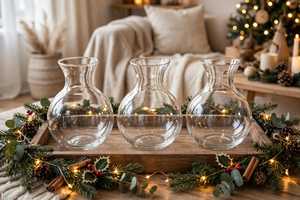 <b>Clear</b> Glass Modern Luxury Handmade Lead-Free Tabletop <b>Vase</b> Decorative Flower Centerpiece for Wedding Home Decor - Product Image 3