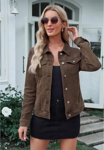 <b>Ladies</b> Premium Denim <b>Coat</b> Soft Cotton Jean Jacket Casual Streetwear Button Front Fashion Comfortable <b>Lightweight</b> Daily Style - Product Image 2
