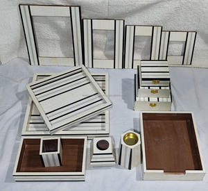 Bone Inlay Tray Office Tray Set Decorative Paper <b>Holder</b> Photo Frame Pen <b>Holder</b> and <b>Stationery</b> Box in Bulk - Product Image 3