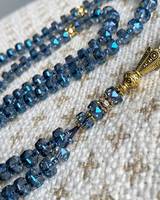 Tasbih de qualité supérieure pour musulmans, style turc, perles en verre de cristal, perles de prière islamiques, 100 perles de prière, Tasbeeh