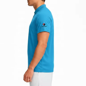 Chemises pour hommes en coton tricoté respirant, anti-plis, séchage rapide, avec logo personnalisé, vente en gros - Product Image 3
