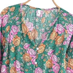 Ensemble de combinaison à imprimé floral pour femmes, tenue de vacances d'été - Product Image 6