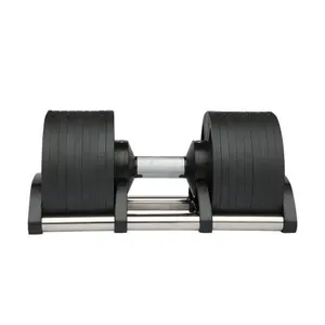 Haltères ajustables pour salle de fitness gym personnalisé 5 à 80 lb poids ajustables haltères