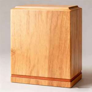 Handmade Wooden Pet Urn Square Cremation <b>Keepsake</b> <b>Box</b> with Paw Print Design for Dogs & Small Animals - Product Image 3
