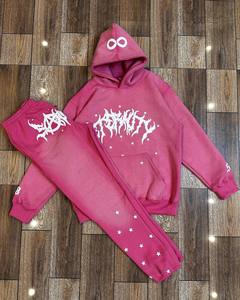 Ensemble de survêtement streetwear pour homme, sweat à capuche brodé et pantalon de jogging, fabrication OEM - Product Image 4