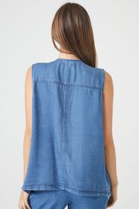 Slim Fit Dark Wash Denim Vest – Formal Casual Sleeveless Jean <b>Jacket</b> for Men’s Fashion - Product Image 3