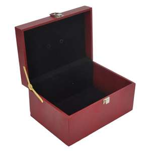 Multifunctional Style <b>Large</b> Storage Boxes & <b>Bins</b> Red Color Pure Leather Customizable Luxury Gift Box Silver Horse Bit Handle - Product Image 6