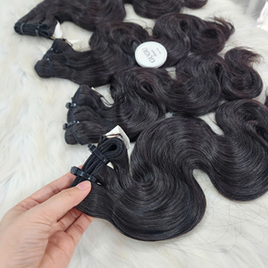 Extensiones de Cabello Humano Natural Ondulado para Mujeres Negras, Color Negro Natural - Product Image 1