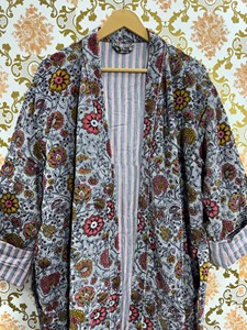 Animal Print Velvet Kimono Robe Warm Boho <b>Cardigan</b>-100% Cotton Quick Dry & Breathable - Product Image 4