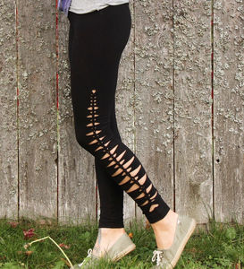 Leggings de yoga et de sport pour femmes, taille haute, coupe ajustée, en coton/bambou, respirants, sans coutures, motif léopard, avec poches, pour la gym et la course, longueur au-dessus du genou - Product Image 2