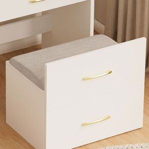 3-in-1 Compact Makeup Vanity Set Open Top Mirror with Visible Glass Desktop 3 Drawer Small Make-Up Vanity Desk - Product Image 6