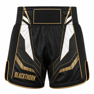 Pantalones Cortos Deportivos para Hombre, Muay Thai MMA, Cintura Media, Secado Rápido, Transpirables, Estampados, Satinados, 100% Poliéster - Product Image 4