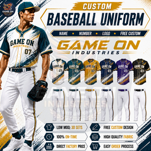 Venta Directa de Fábrica, Ropa de Béisbol para Club Masculino, Jersey Transpirable con Pantalones con Cintas Adhesivas, Uniformes Deportivos de Equipo Sublimados Personalizados - Product Image 5