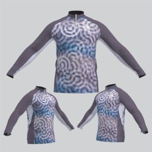 Camiseta de manga larga de poliéster para hombre, sin costuras, con media cremallera, para entrenamiento, deportiva, para correr, de secado rápido, atlética, de poliéster. - Product Image 1