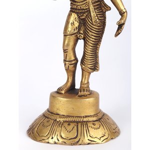Ardhanarishvara ไอดอลอินเดียทำด้วยมือขนาด6นิ้วในประติมากรรมทองเหลืองอินเดียสำหรับให้เป็นของขวัญ - Product Image 3