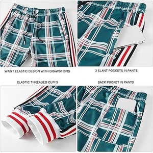 Ensemble de survêtement sport en molleton pour homme, 2 pièces, en coton, style streetwear, léger, couleur unie, le meilleur style - Product Image 5