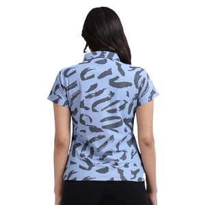 เสื้อโปโลพิมพ์ลายผู้หญิงคุณภาพพรีเมียม ไซส์พลัส ทรงสวยทันสมัย แขนสั้น ทรงเข้ารูป สวมใส่สบาย - Product Image 6