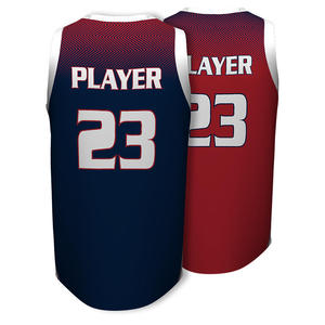 Maillot de basketball personnalisé avec logo pour homme, sans manches, col en V, impression sublimée 23, respirant, 100 % polyester, grande taille, débardeur - Product Image 2