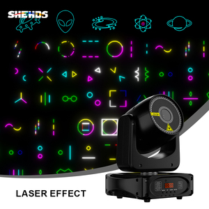 SHEHDS 3W Moving Head Stage Laser <b>Light</b> RGB Animation Pattern Projector 26CH DMX512 <b>DJ</b> Laser <b>Light</b> for Night Club CE - Product Image 3