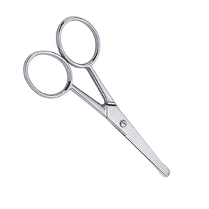 Stainless Steel Straight Tip Nose Hair Eyelash Scissors Sharp Blade Manicure Scissors for Facial Hair Removal - Product Image 1