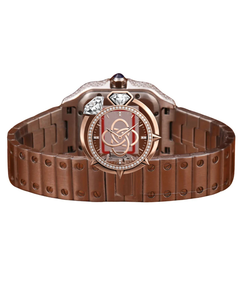 Reloj de pulsera de lujo para hombre con diamantes de moissanita y brazalete con incrustaciones de diamantes - Product Image 4