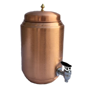 Handmade Pure Hammered <b>Copper</b> Water Dispenser With Leak-Proof Tap Ayurvedic Health Benefits Water Storage Tank 100% Pure <b>Copper</b> - Product Image 2
