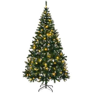 7 FT Snow Tipped <b>Artificial</b> Christmas <b>Tree</b> 150 Warm Lights Remote Control 1100 <b>Branch</b> Tips Sturdy Metal Stand DIY 1100 <b>Branch</b> - Product Image 2