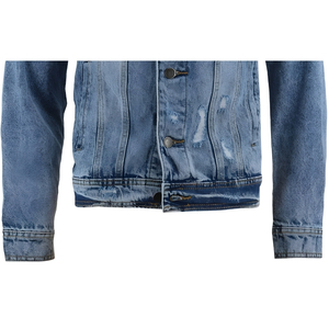 Chaqueta Vaquera Casual Vintage para Hombre, Ecológica, Transpirable, Lavable, Corte Ajustado, Lavado a la Piedra, en Poliéster/Algodón, para Invierno - Product Image 5