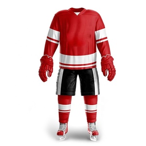 2024 vente en gros meilleure qualité nouveau Style sublimé uniforme de Hockey sur glace entièrement personnalisé ensemble d'uniformes de Hockey sur glace - Product Image 5