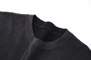 T-shirt Homme Vintage Coupe Ample Style Urbain 230g Pur Coton Manches Courtes Respirant Anti-humidité Couleur Unie Haute Résistance à la Décoloration - Product Image 2