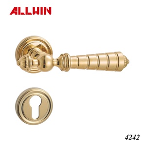 <b>Modern</b> Square Brass Lever <b>Door</b> <b>Handle</b> <b>Set</b> Matt Black Design for Villa Bedroom Bathroom Hotel Kitchen Apartment - Product Image 2