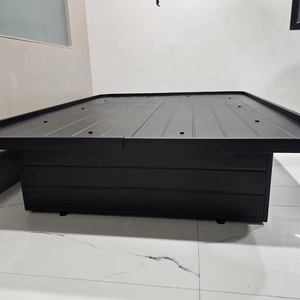 King Size Modern Foldable Heavy Duty Metal <b>Bed</b> <b>Frame</b> <b>Platform</b> Base for Hotels & Motels Commercial Steel Mattress Support System - Product Image 2