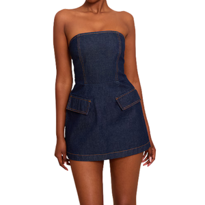 Vestidos Vaqueros para Mujer, Tela Cómoda, Venta al por Mayor, Personalizables, Muestra Gratuita, Mejor Calidad - Product Image 4