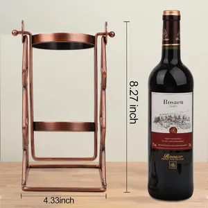 Support à Bouteilles de Vin en Métal Fait Main par le Fabricant, Présentoir Élégant pour Table à Manger, Support à Bouteilles en Métal Fait Main pour l'Exportation - Product Image 5