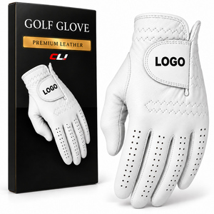 Guantes de Golf de Piel Cabretta con Logotipo Personalizado, Embalaje Deportivo, Material de Palma Suave, para Hombre y Mujer, Color Blanco, Derecho e Izquierdo, OEM - Product Image 1