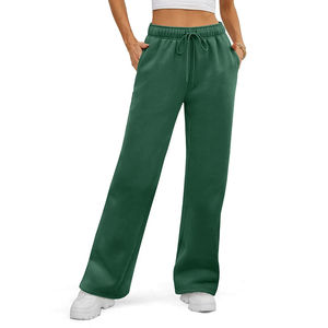 Pantalon de jogging femme streetwear printemps 100% coton taille mi-haute avec cordon de serrage respirant confortable OEM haute qualité - Product Image 5