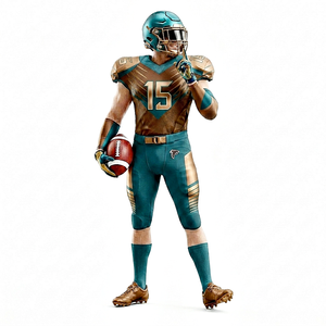 Athletic Fit Custom American Football Uniform Set Premium Quality Stuff Moisture Wicking Olive Green with Gold Teal Color - Product Image 6