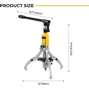 Extractor de Engranajes Hidráulico Ajustable de 2/3 Mordazas, Separador de Rodamientos para Engranajes y Rodamientos - Product Image 2
