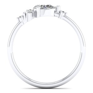 Bagues solitaires REYES personnalisables en or massif 14 carats avec diamant de laboratoire CVD taille poire 0,59 carat, bijoux fins personnalisés pour mariages - Product Image 4
