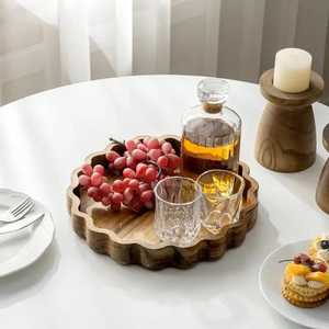 WONDER OVERSEAS - Bandeja de Servir de Madera de Estilo Art Deco, Diseño Rectangular Multifuncional para Bodas, Restaurantes, Hoteles y Decoración del Hogar - Product Image 2