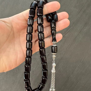 Tesbih Otomano de Resina con 33 Cuentas, Hecho a Mano, con Borla Plateada, Regalo Islámico para Él - Product Image 1