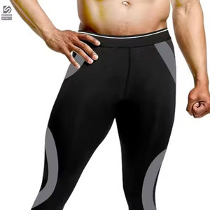 ออกแบบโลโก้ตามสั่ง MOQ ต่ำ กางเกงเลกกิ้งวิ่งผู้ชาย ระบายอากาศ แห้งเร็ว ผ้ายืดสแปนเด็กซ์/โพลีเอสเตอร์ สินค้ามาใหม่ ขายส่ง - Product Image 5