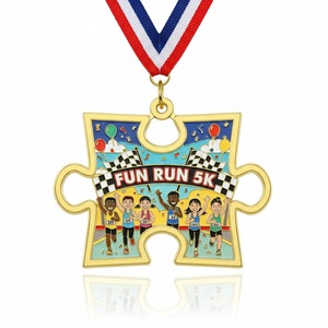 Médaille de course à pied 5k en métal, souvenir personnalisé pour les finalistes - Product Image 6