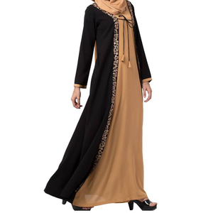 Vente en gros de robes maxi Abaya islamiques pour femmes, taille plus, adultes, respirantes, légères, à séchage rapide, personnalisées en coton de soie - Product Image 3